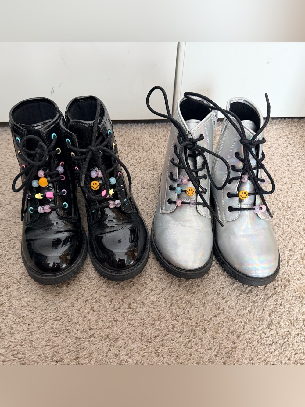 The Children’s Place Patent Lace-Up Boots
